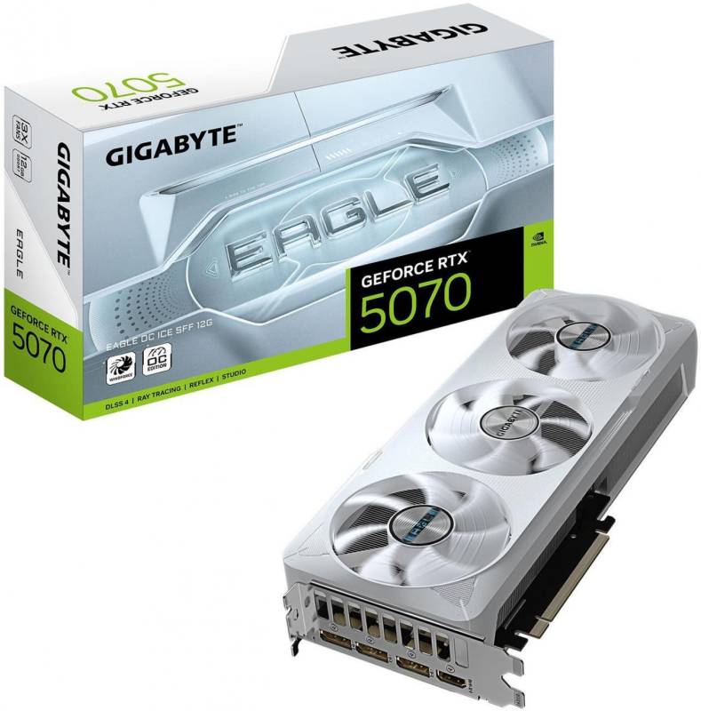Placa De Video Gigabyte Rtx 5070 Eagle Oc Ice 12Gb (White)