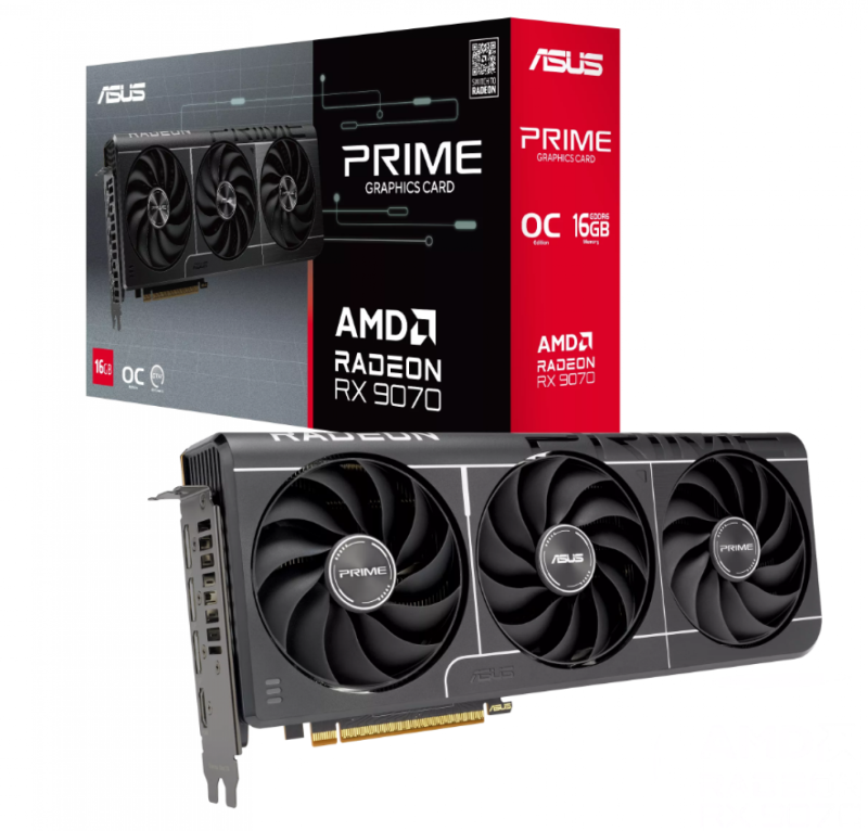 Placa De Video Asus Prime Rx 9070 O 16Gb Evo