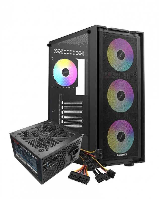 Gabinete 550W Raidmax Vector V216 Rgb Tg