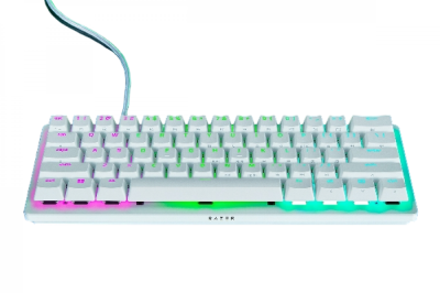Teclado Gamer Razer Huntsman V3 Pro Mini White 60% Optical Analog Switches Us-En